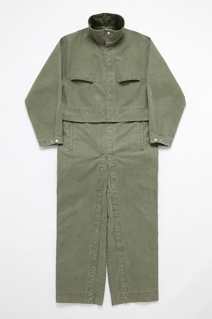Khaki Cotton Canvas 4-in-1 Jumpsuit