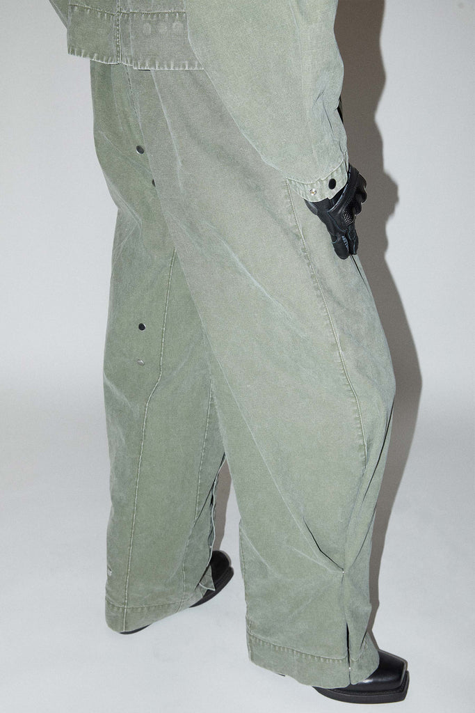 Khaki Cotton Canvas 4-in-1 Jumpsuit