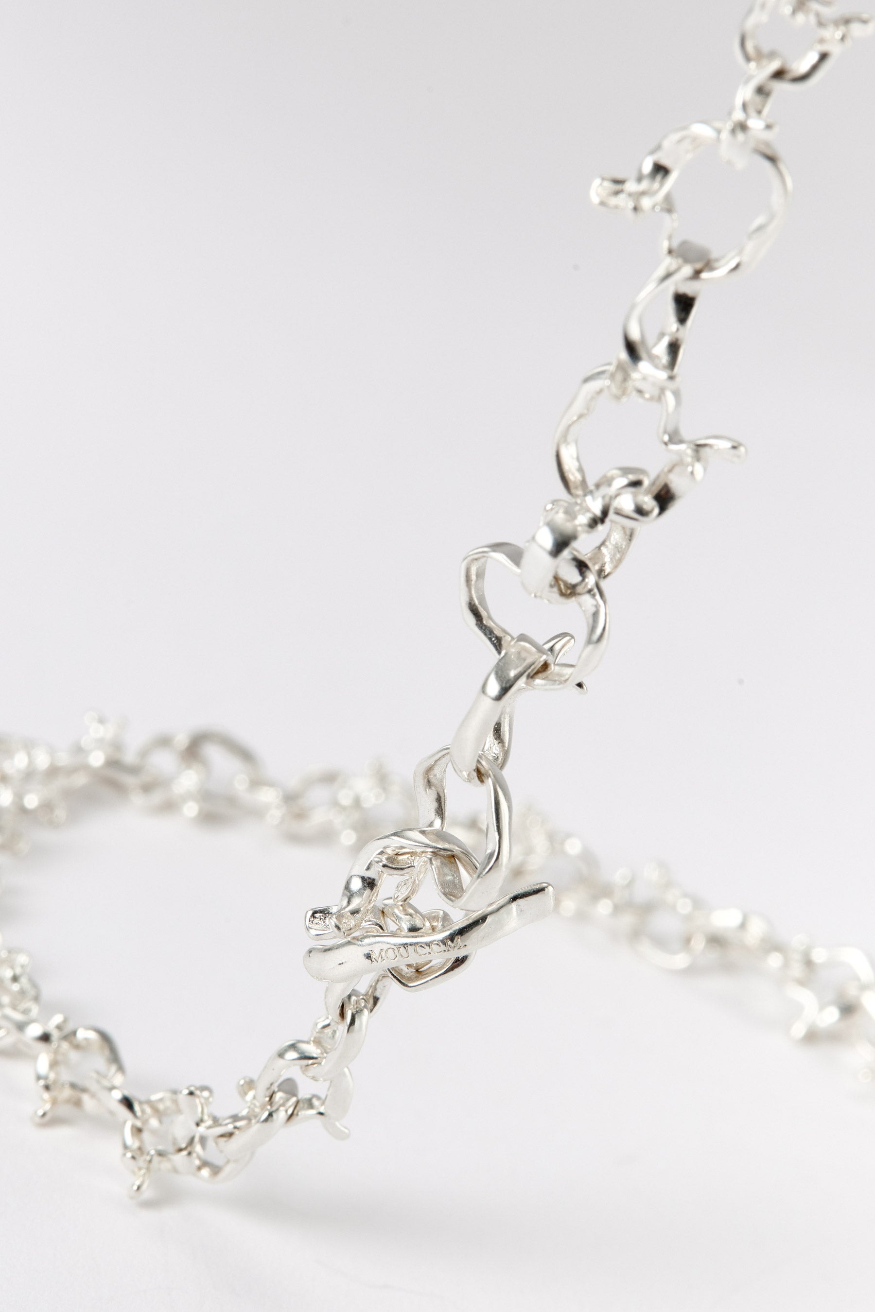Hammer-crafted Silver Link Necklace, Large