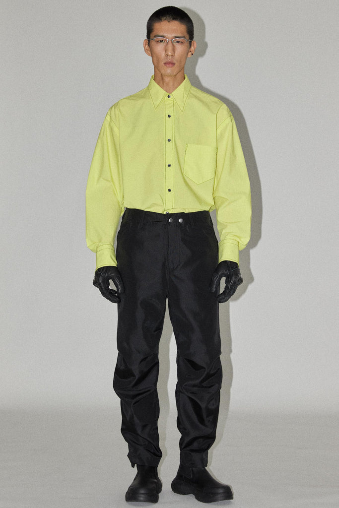 Yellow Cotton Square Overshirt