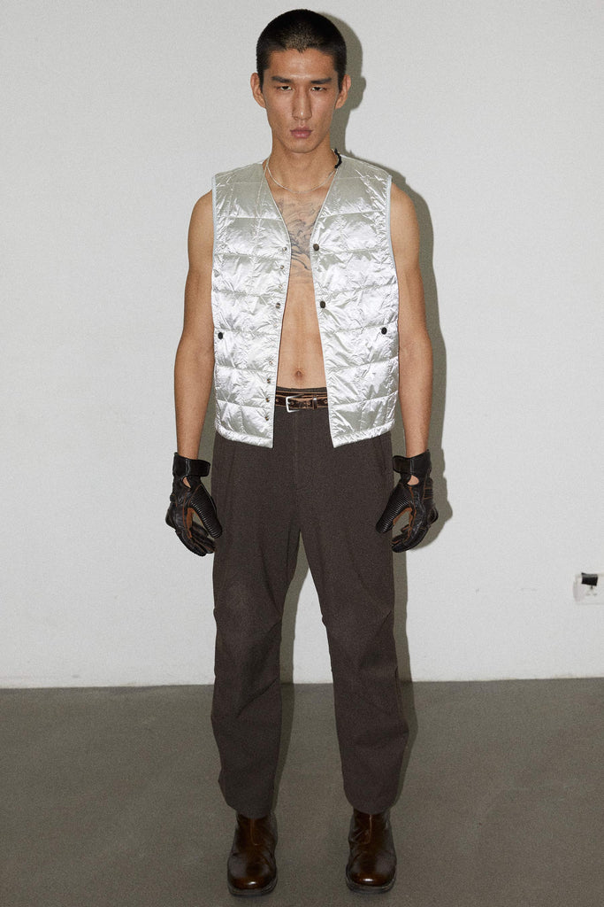 Silver Square Padded Vest