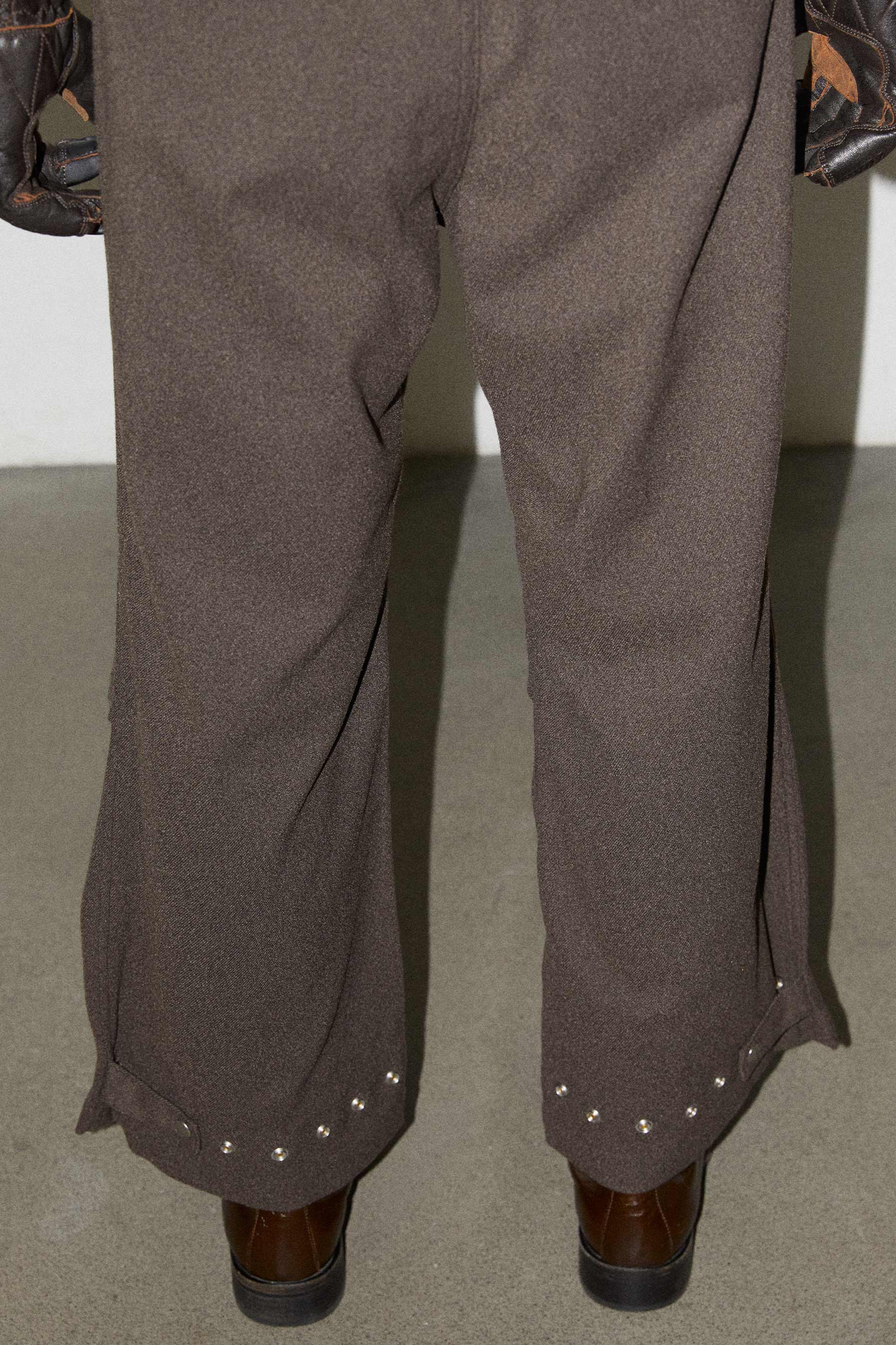 Brown Biker Track Pants