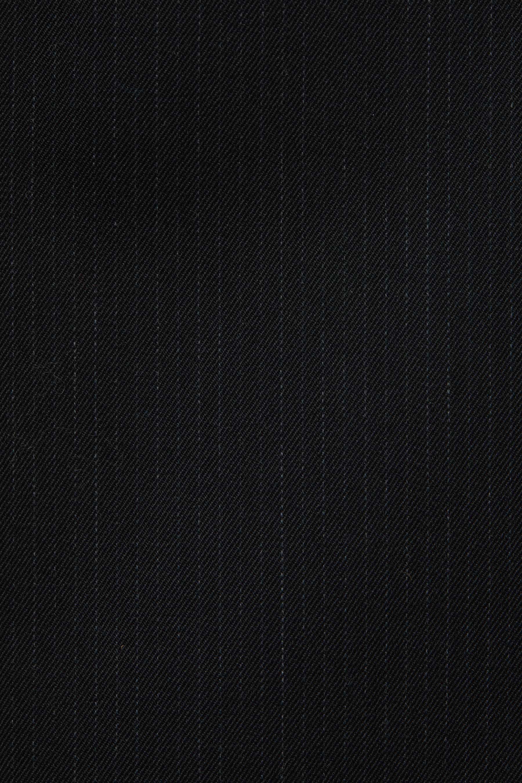 Black Cuboid Stripe Wool Dress Pants