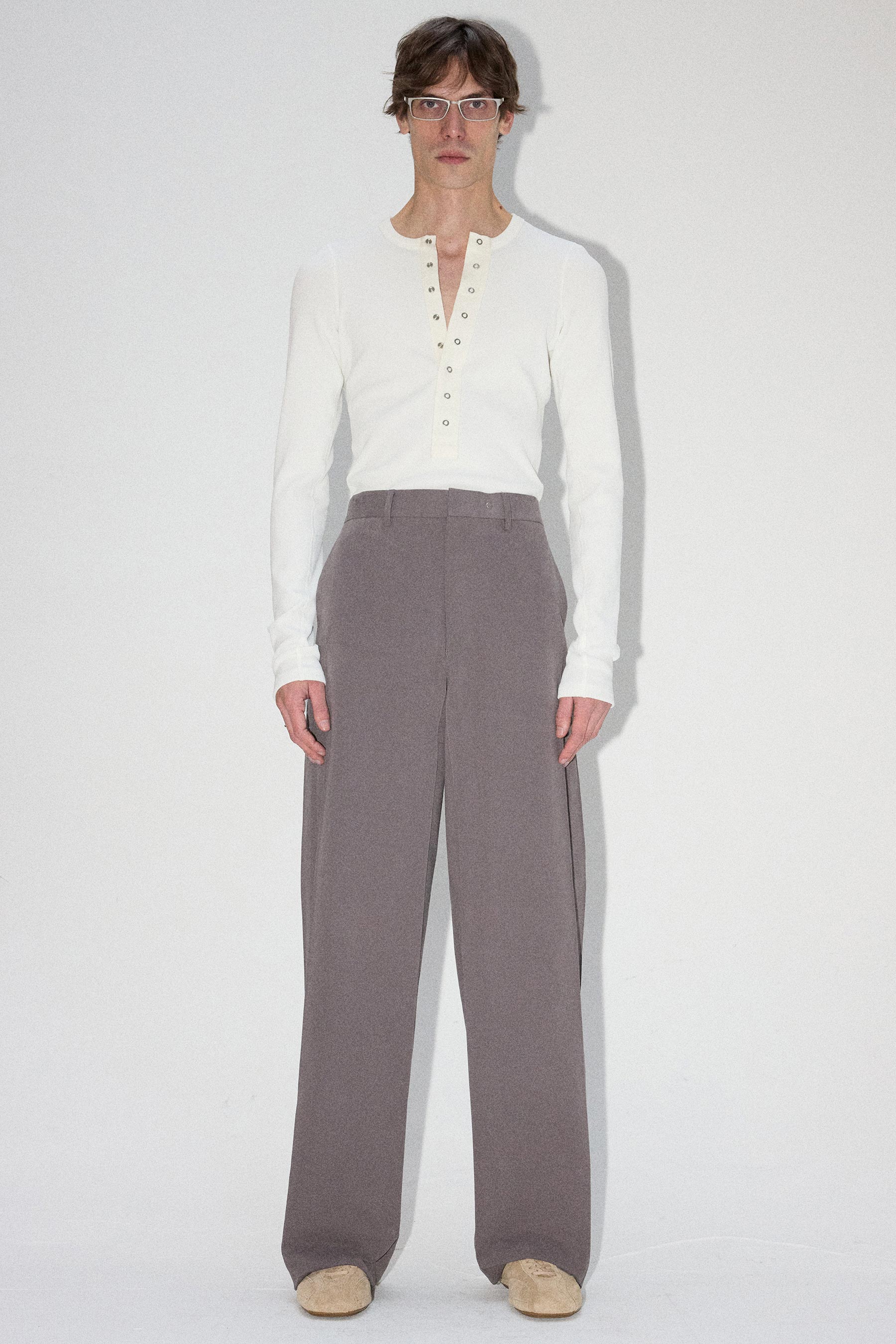 Mauve Cuboid Wide Pants