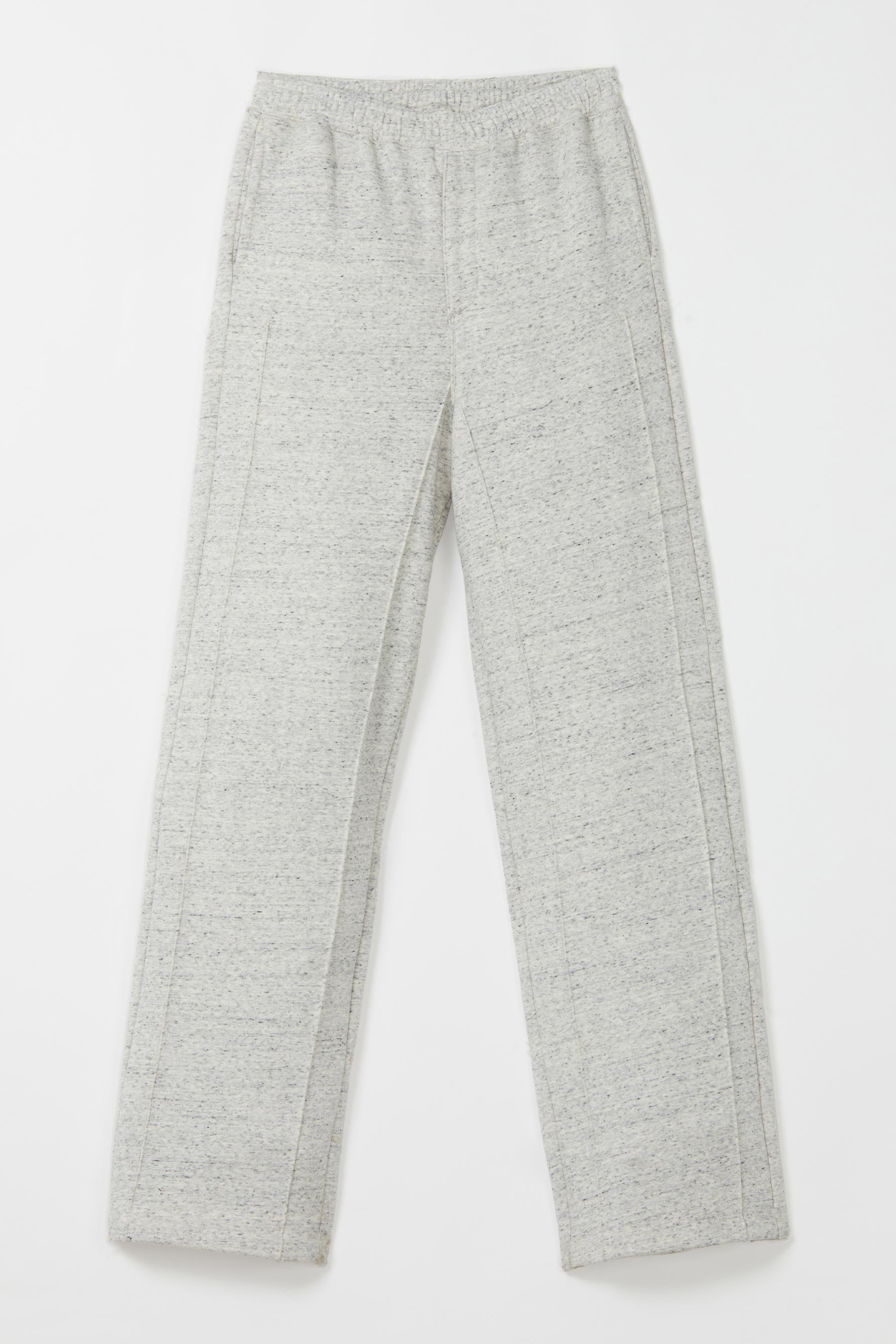 Light Grey Cotton Bold Cuboid Wide Sweat Pants