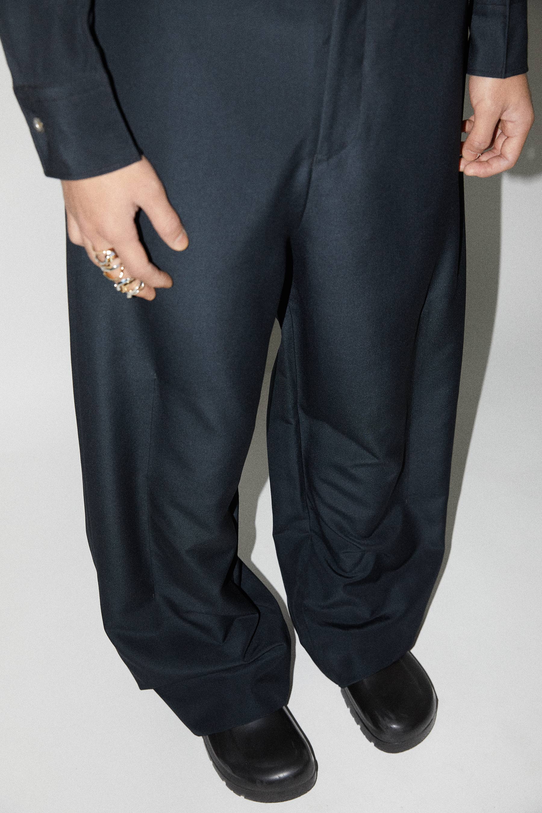 Black Vacuum Wide Leg Pants