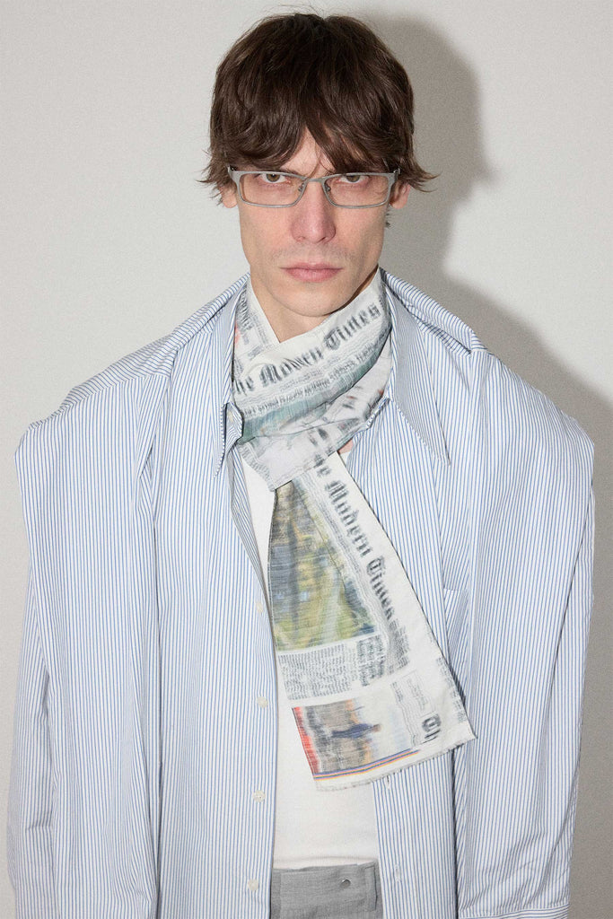 Mixed Printed Newspaper Scarf