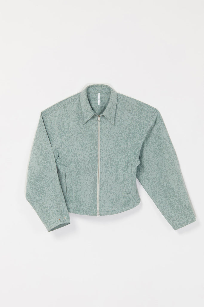 Green Bold Trapezium XY-plane Shirt Jacket