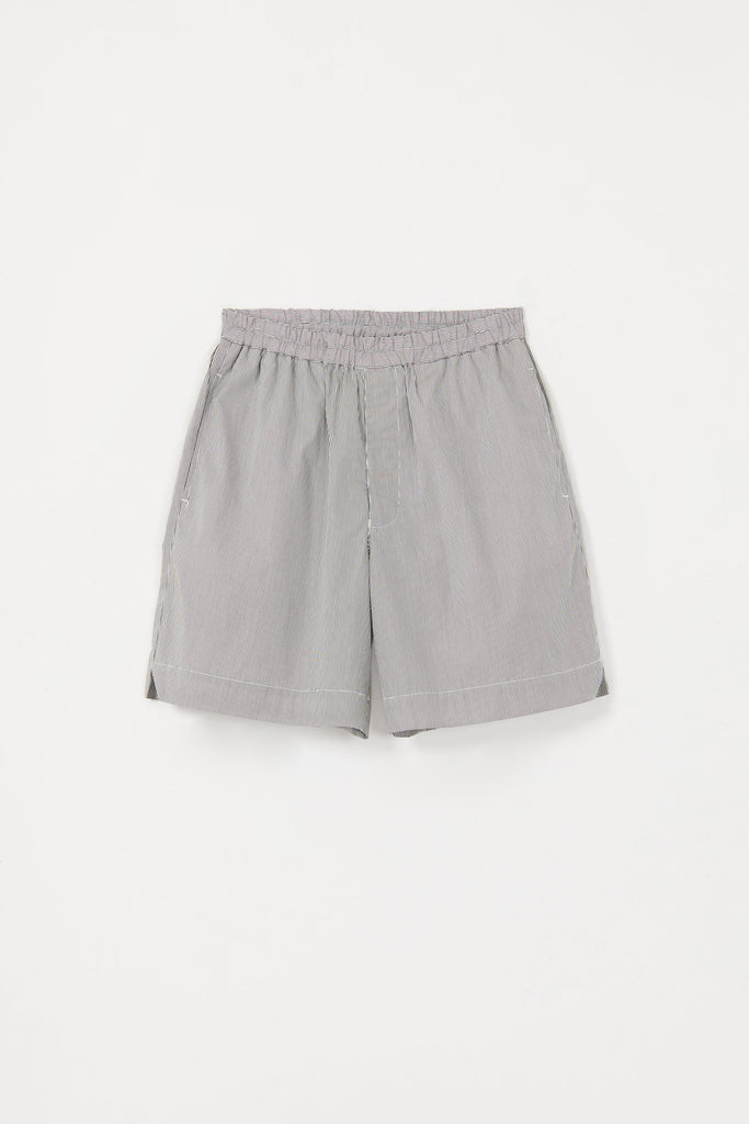 Black Stripe Square Shorts