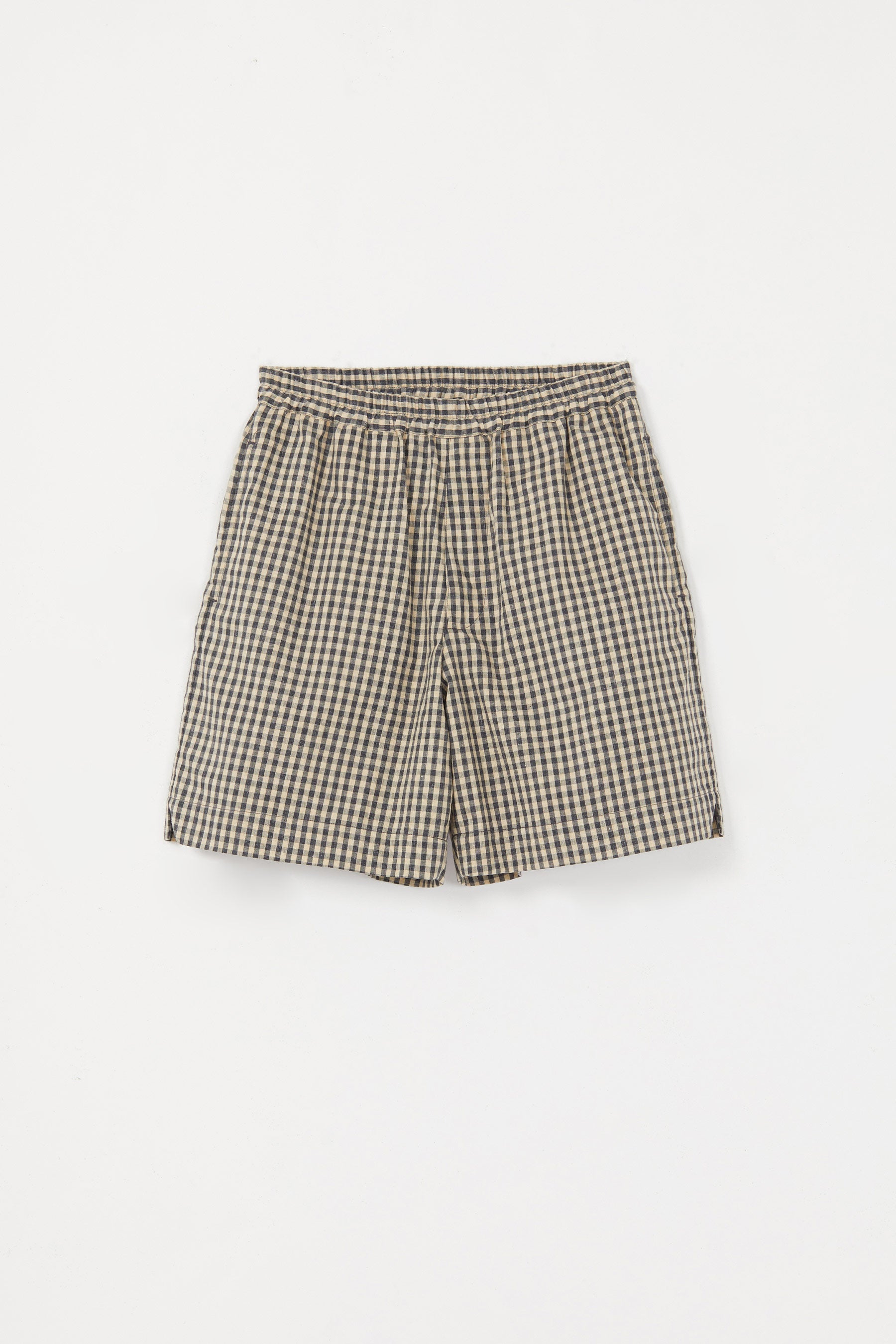 Yellow Check Square Shorts