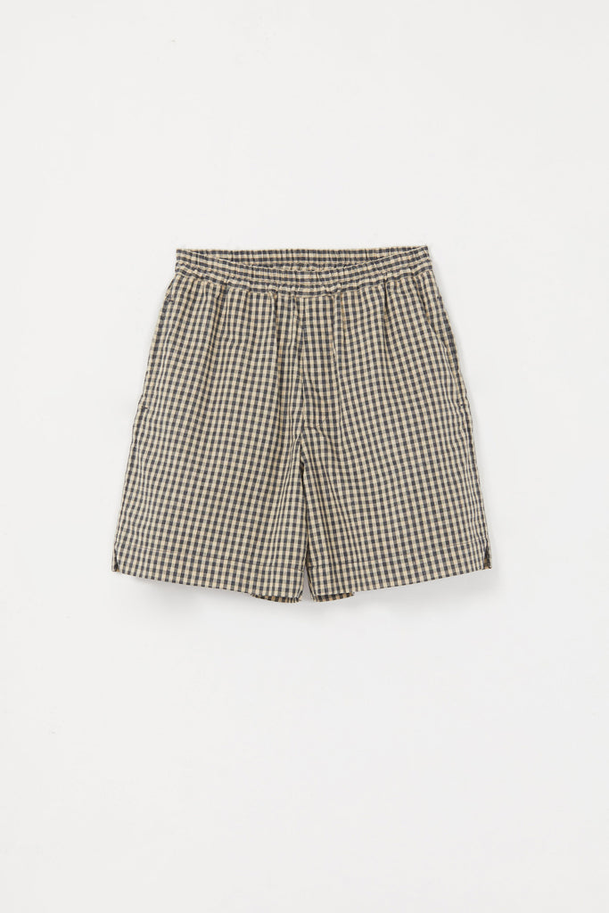 Yellow Check Square Shorts