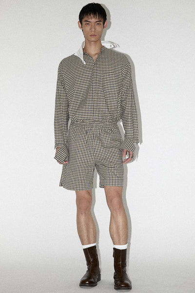 Yellow Check Square Shorts