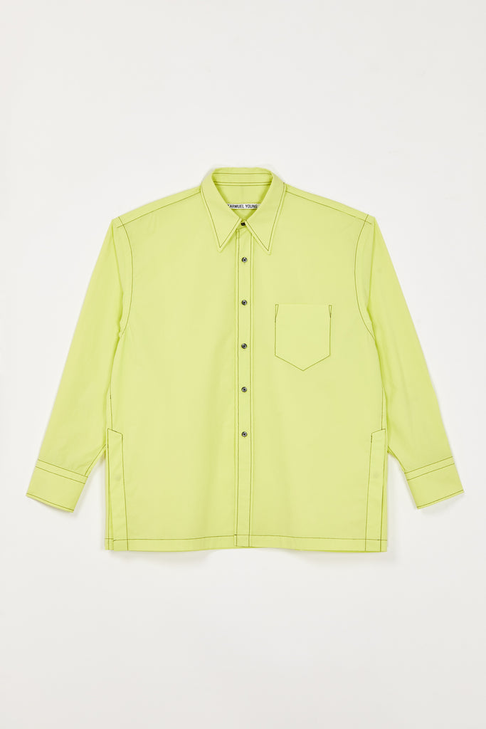 Yellow Cotton Square Overshirt