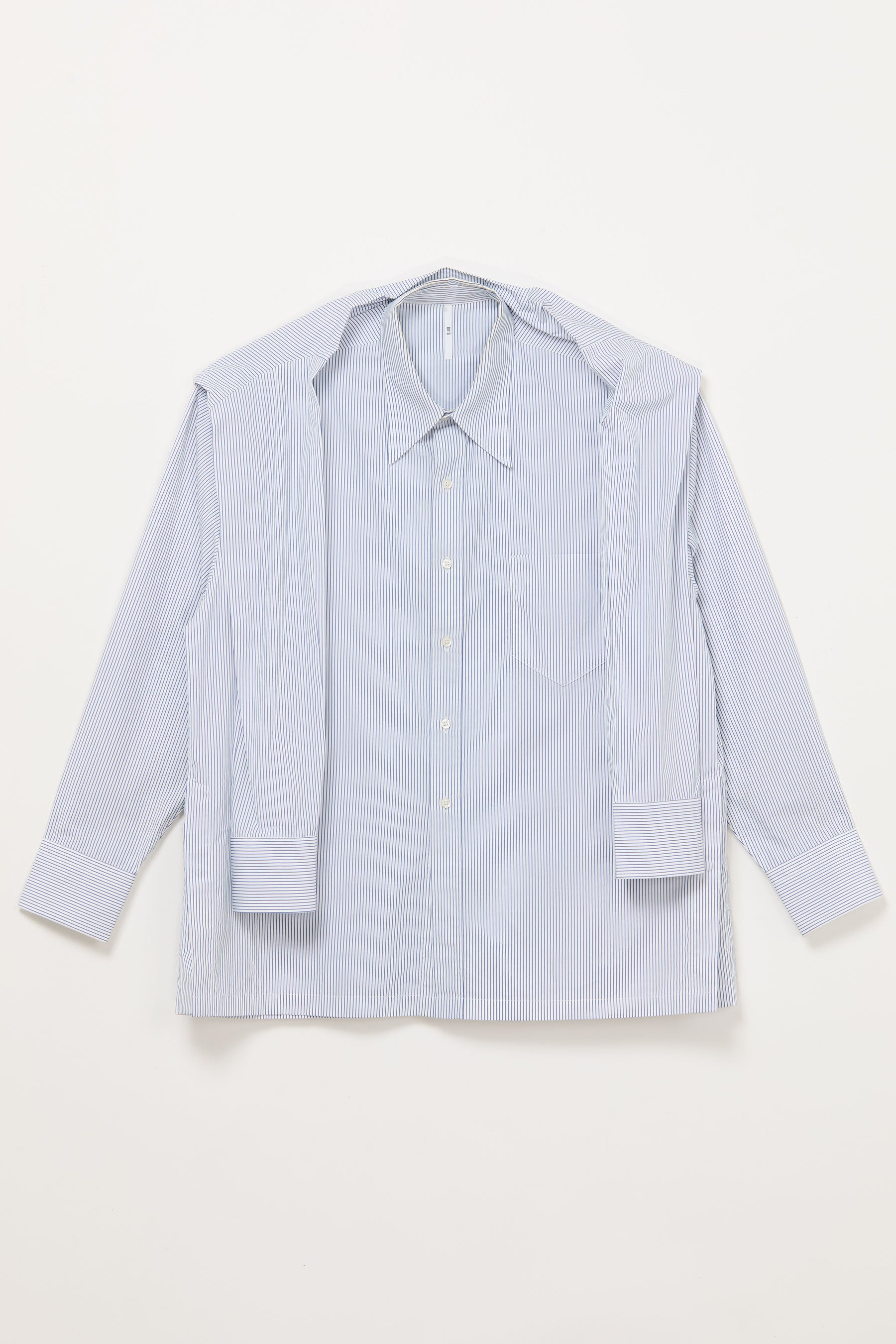 Blue Stripe Square Shirt On Shirt