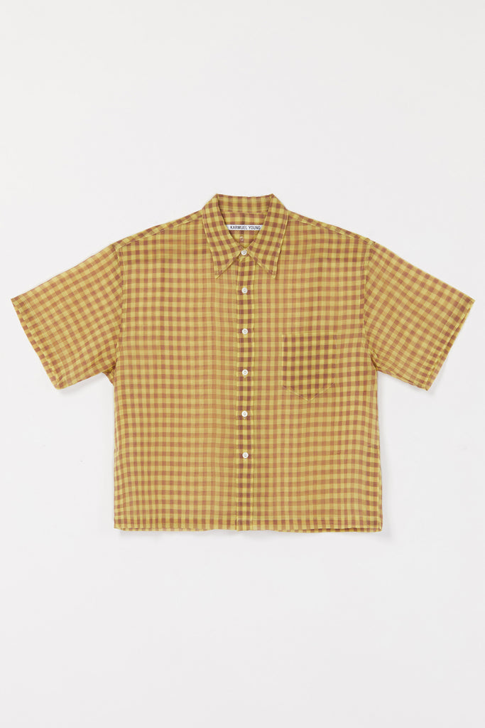 Yellow Checked Bold Cuboid Shirt