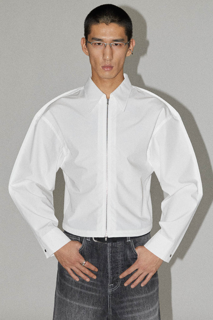 White Bold Trapezium XY-plane Shirt