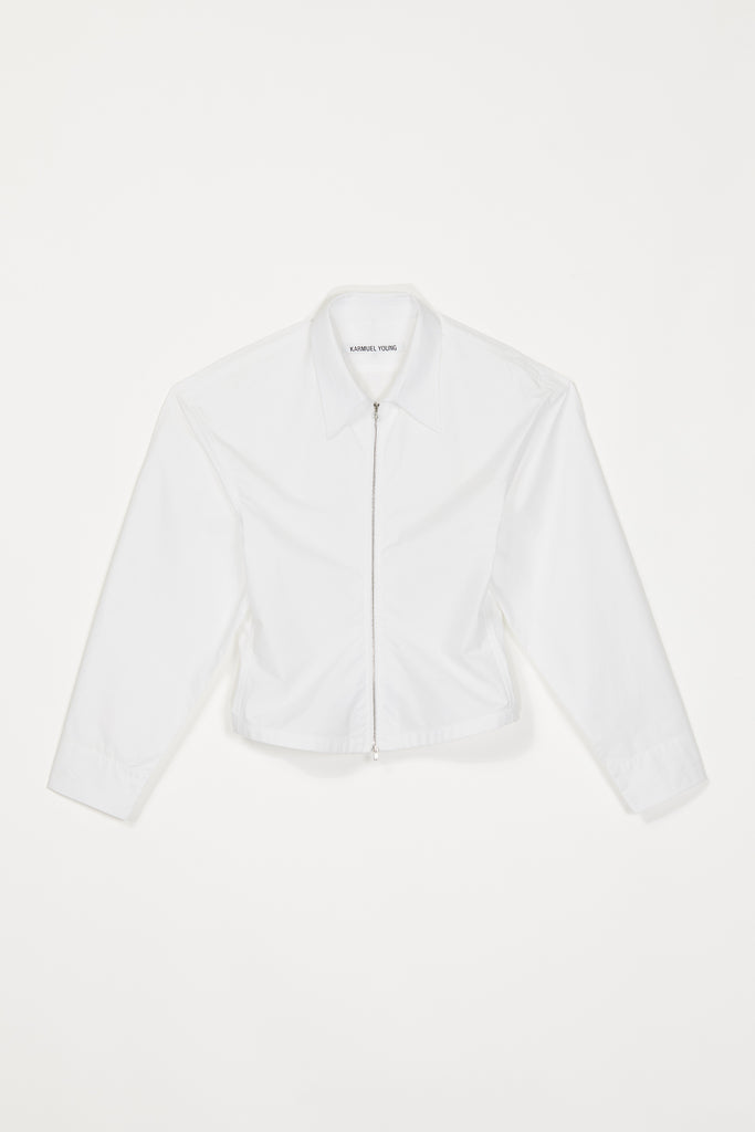 White Bold Trapezium XY-plane Shirt