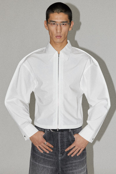 White Bold Trapezium XY-plane Shirt