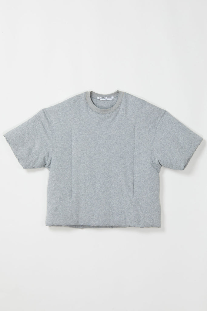 Grey Cotton Padded Cuboid T-shirt