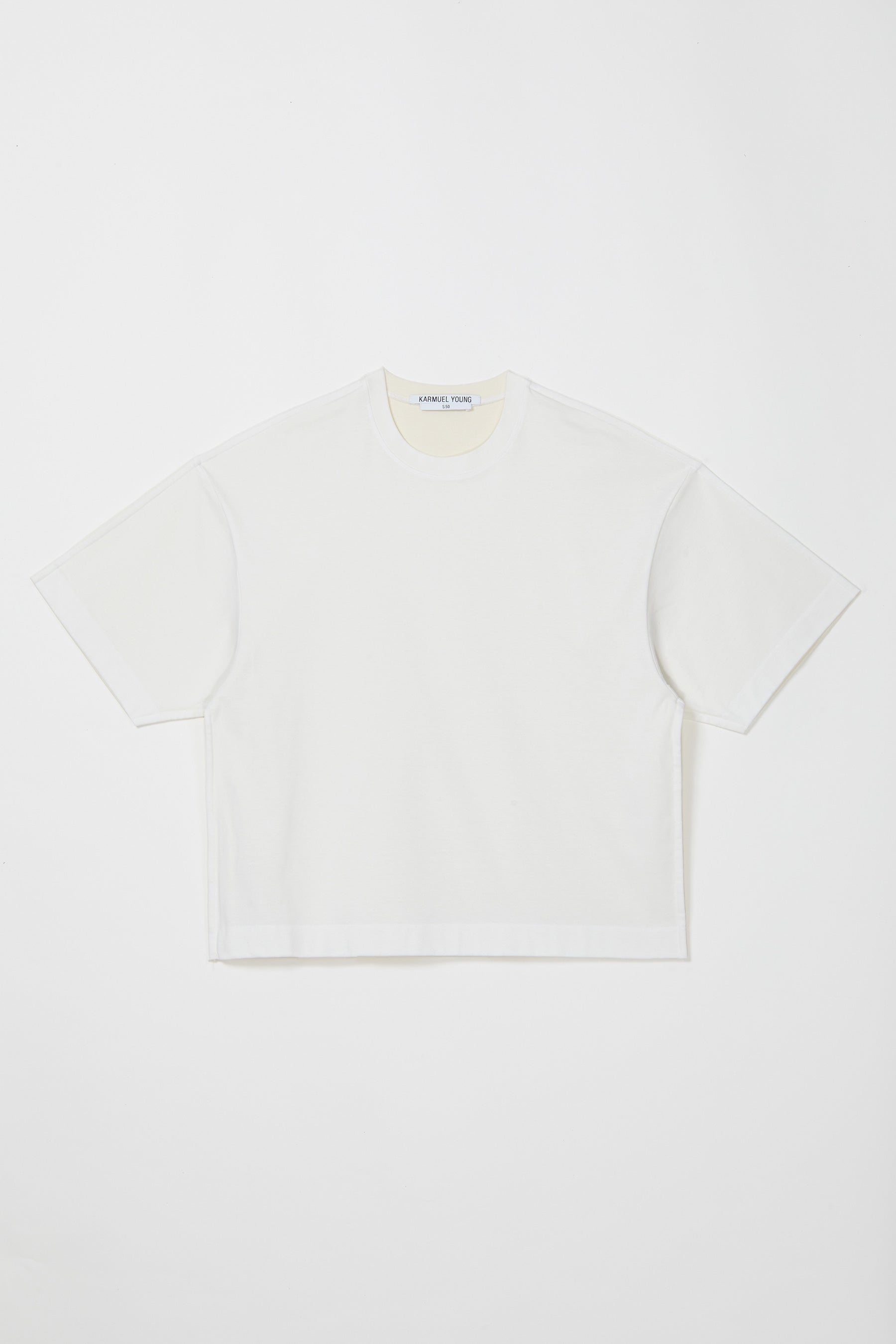 White Cotton Square XY-plane T-Shirt