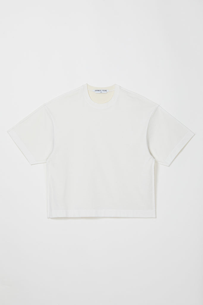 White Cotton Square XY-plane T-Shirt