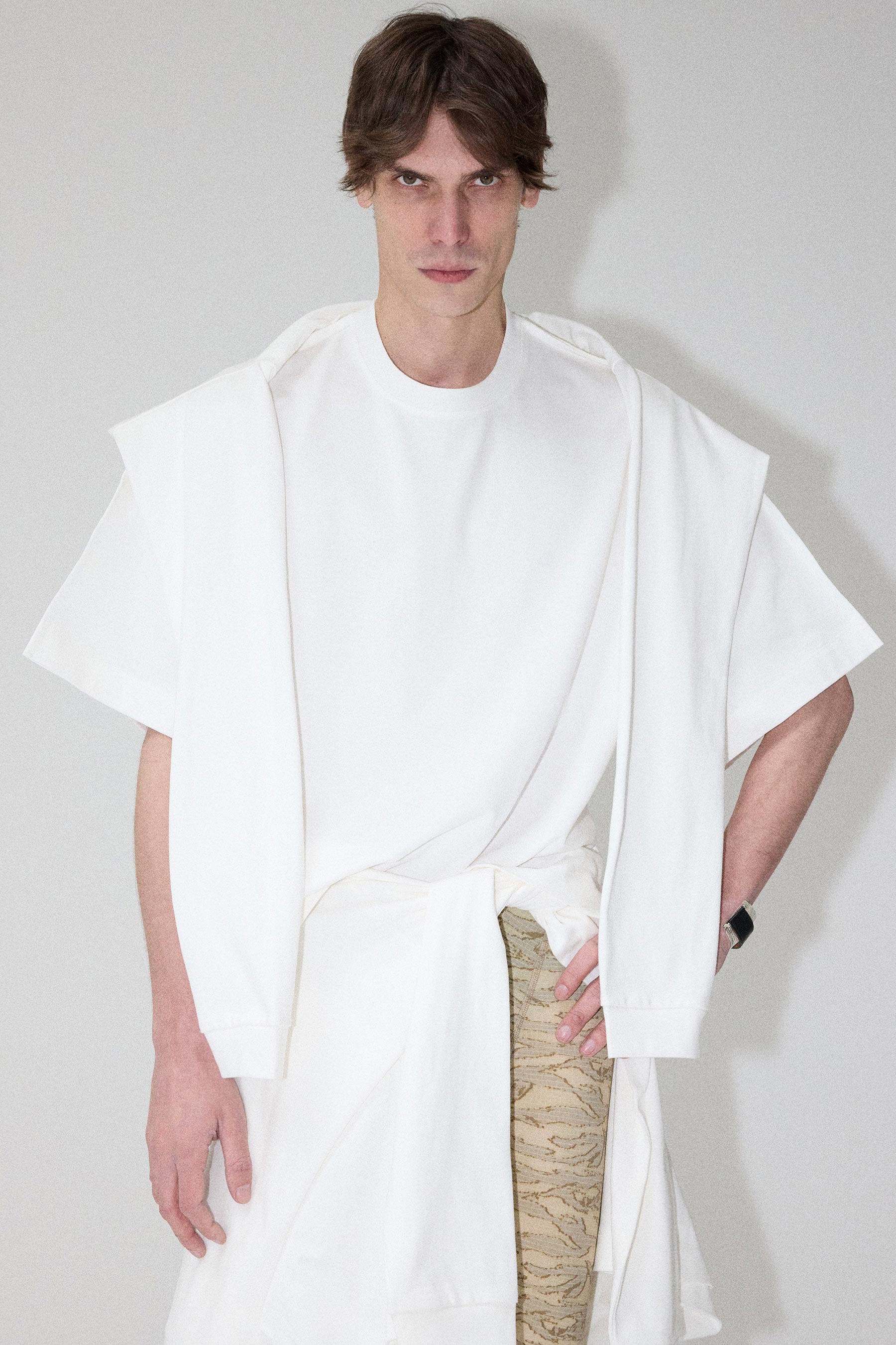 White Square XY-plane T-shirt On T-shirt