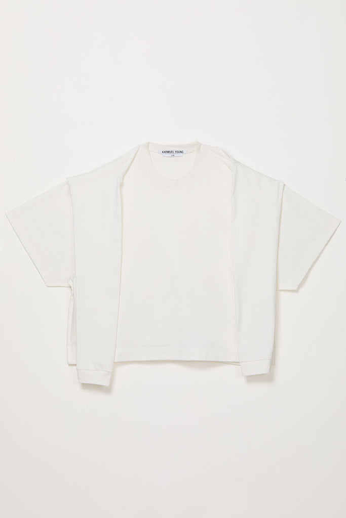 White Square XY-plane T-shirt On T-shirt