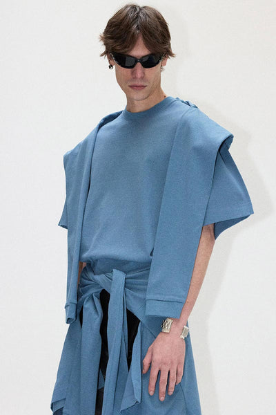 Blue Square XY-plane T-shirt On T-shirt