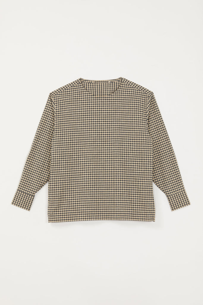 Yellow Checked Square Tee-Shirt