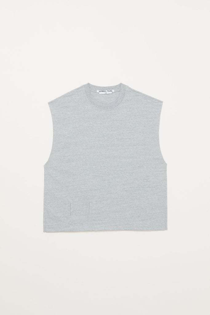 Light Grey Square XY-plane Belt Tank Top