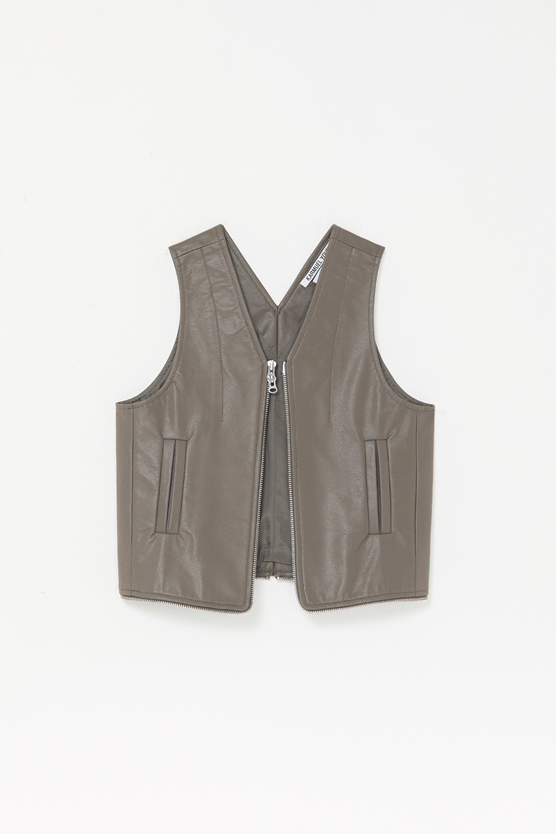 Taupe INNOVERA™ Biofabricated Full Grain Alt-Leather Transform Bag Vest