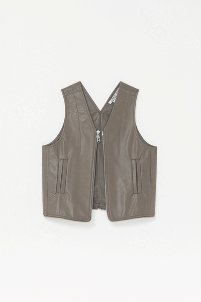 Taupe INNOVERA™ Biofabricated Full Grain Alt-Leather Transform Bag Vest