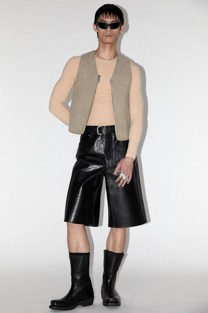 Beige INNOVERA™ Biofabricated Suede Transform Bag Vest