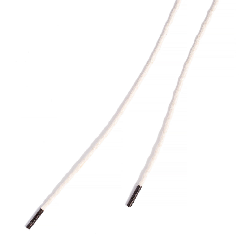 SL-690<br/>Waxed Shoelaces in 690mm<br/>White Textured Tubular Cord