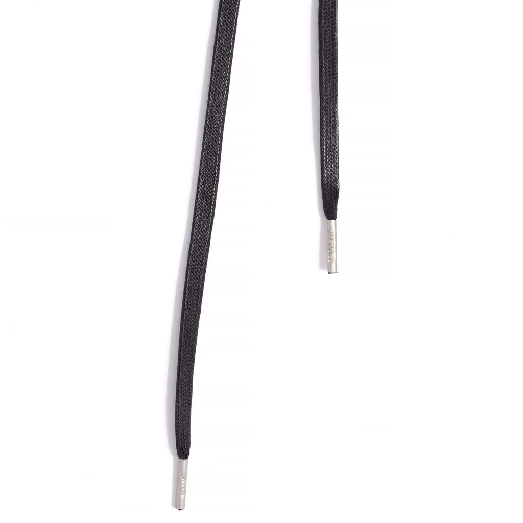 SL-810 <br/>Waxed Shoelaces in 810mm<br/>Black Plain Flat Cord