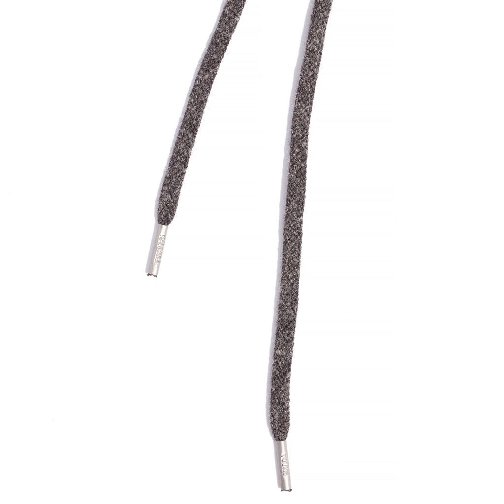 SL-810 <br>Waxed Shoelaces in 810mm<br>Mélange Grey Acrylic Linen Flat Cord