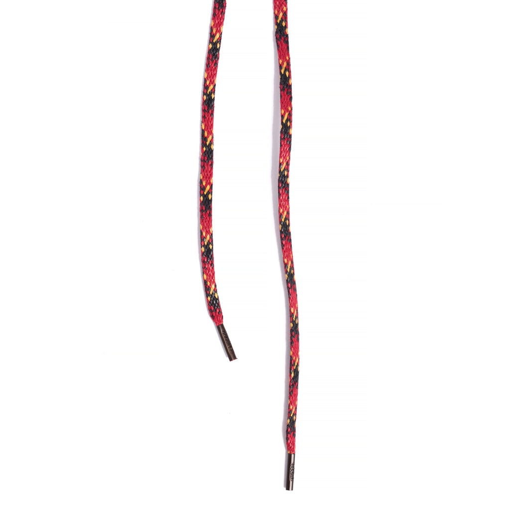 SL-810 <br>Waxed Shoelaces in 810mm<br>Red Check-pattern Flat Cord