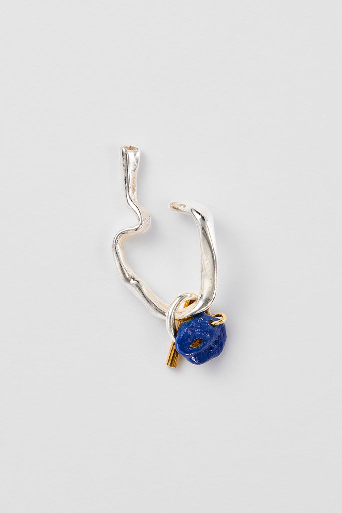 Blue Enamel Meteorite Ear Cuff