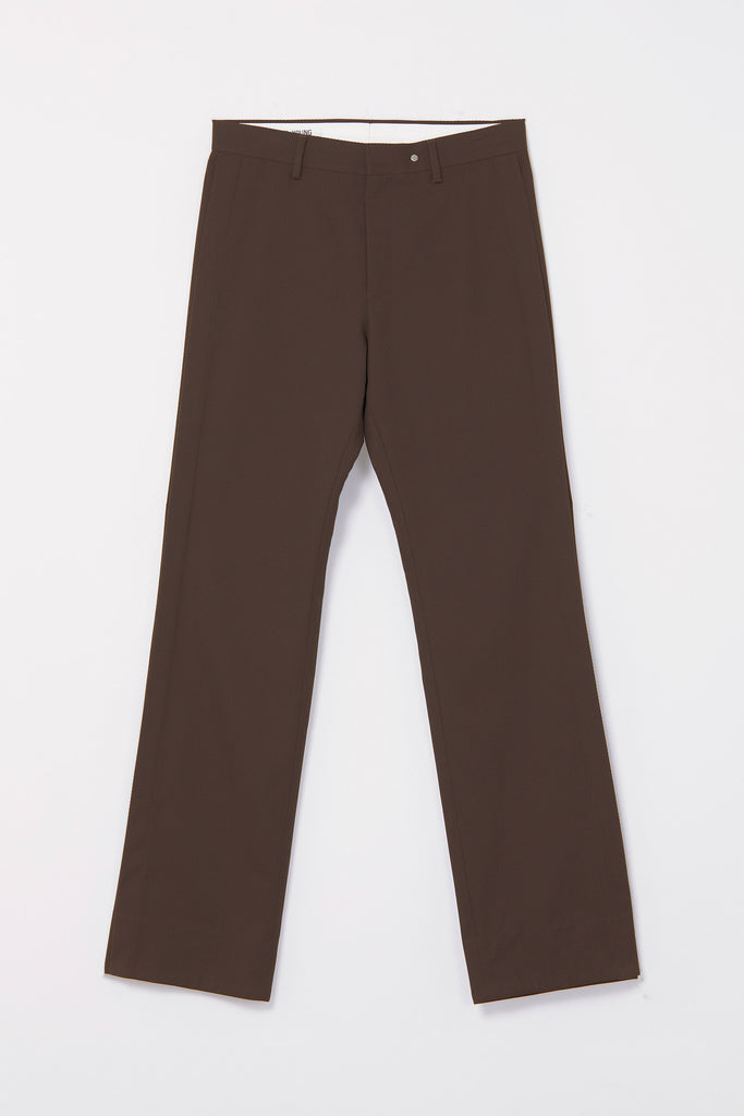 Brown Wool Rectangle XY-plane Pants