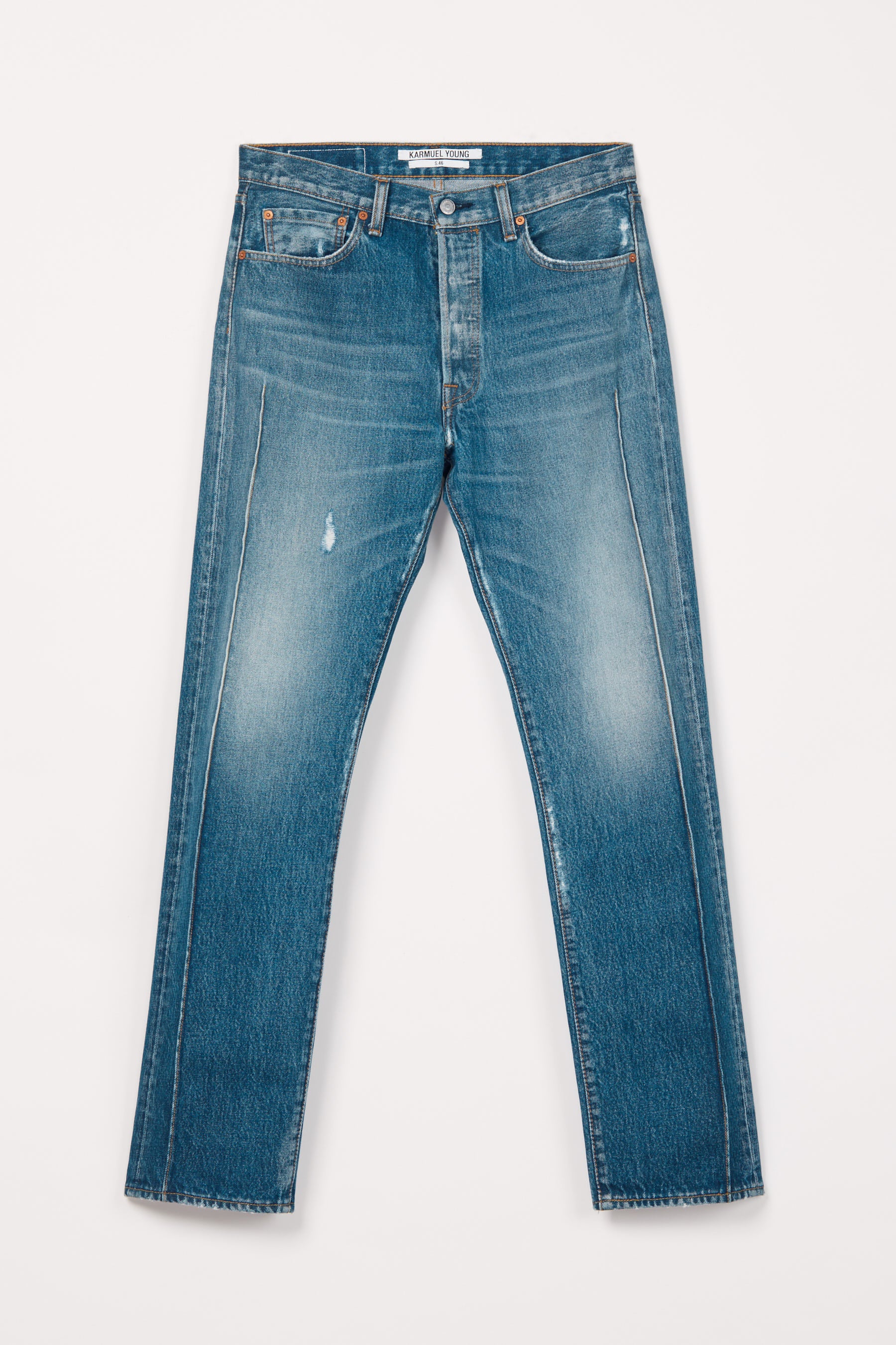 RE-edited Blue Washed Cuboid Levi's 501 jeans