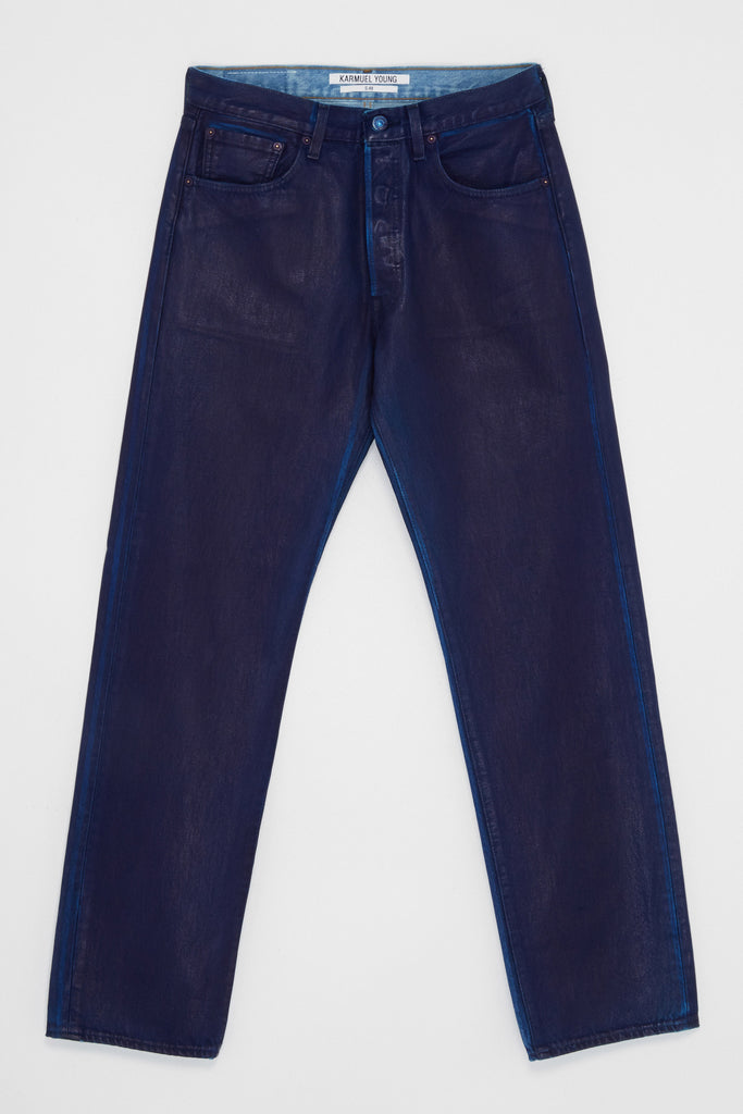 Karmuel Young: Navy Laser Print Jeans