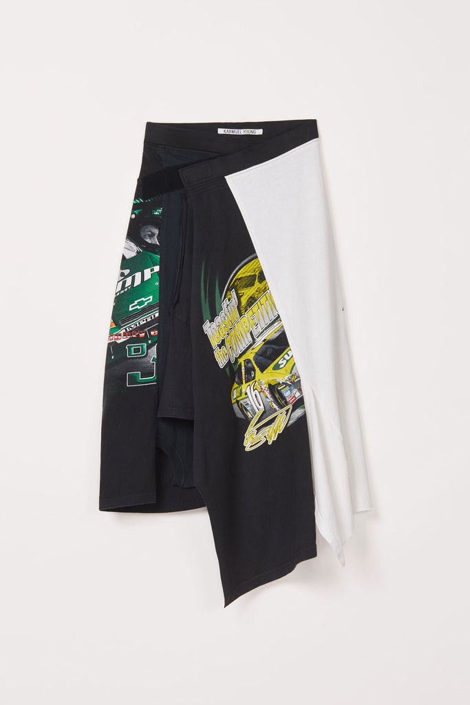 RE-edited Racing Printed Full Hide Collage Skirts