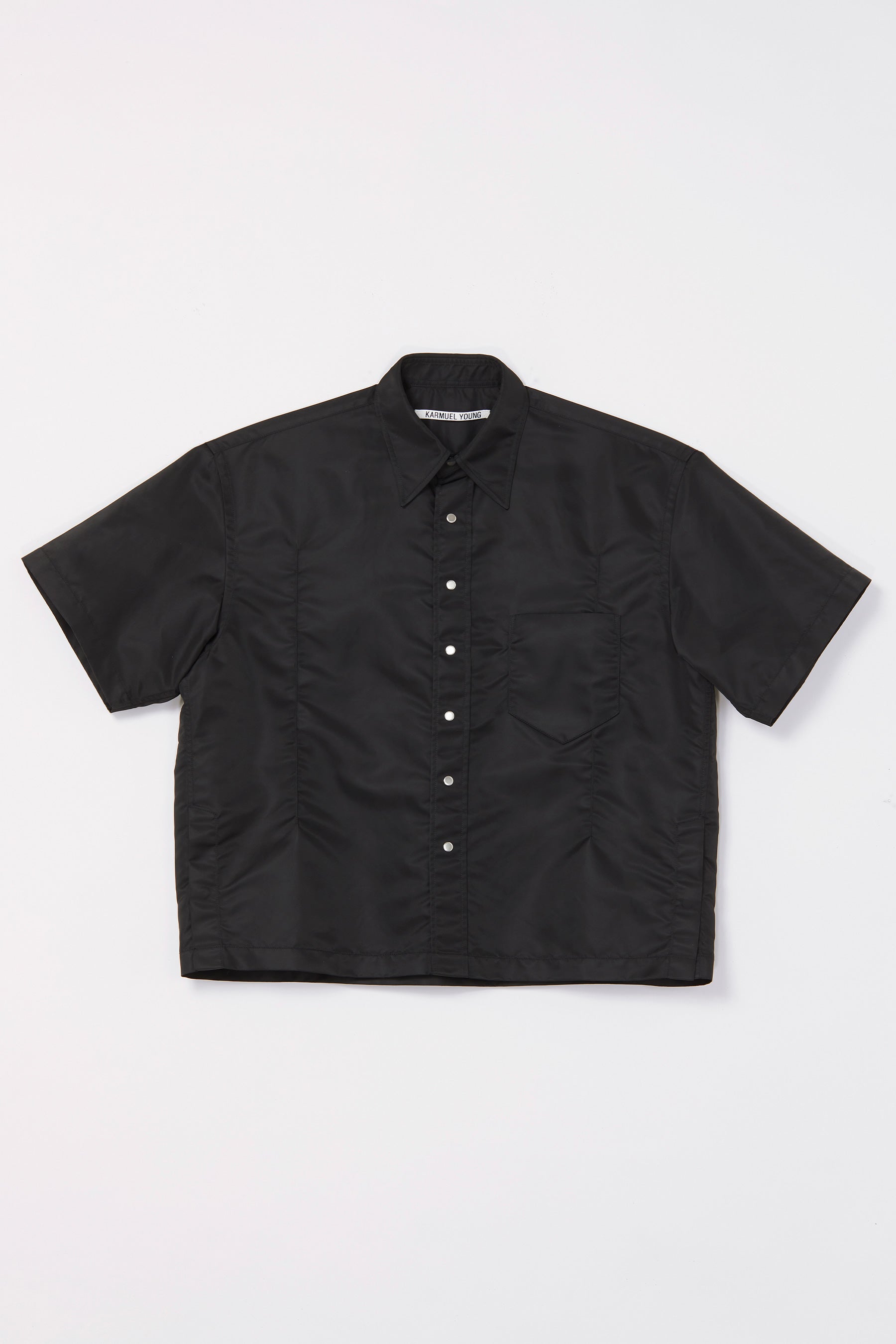 Black Polyamide Cuboid Overshirt