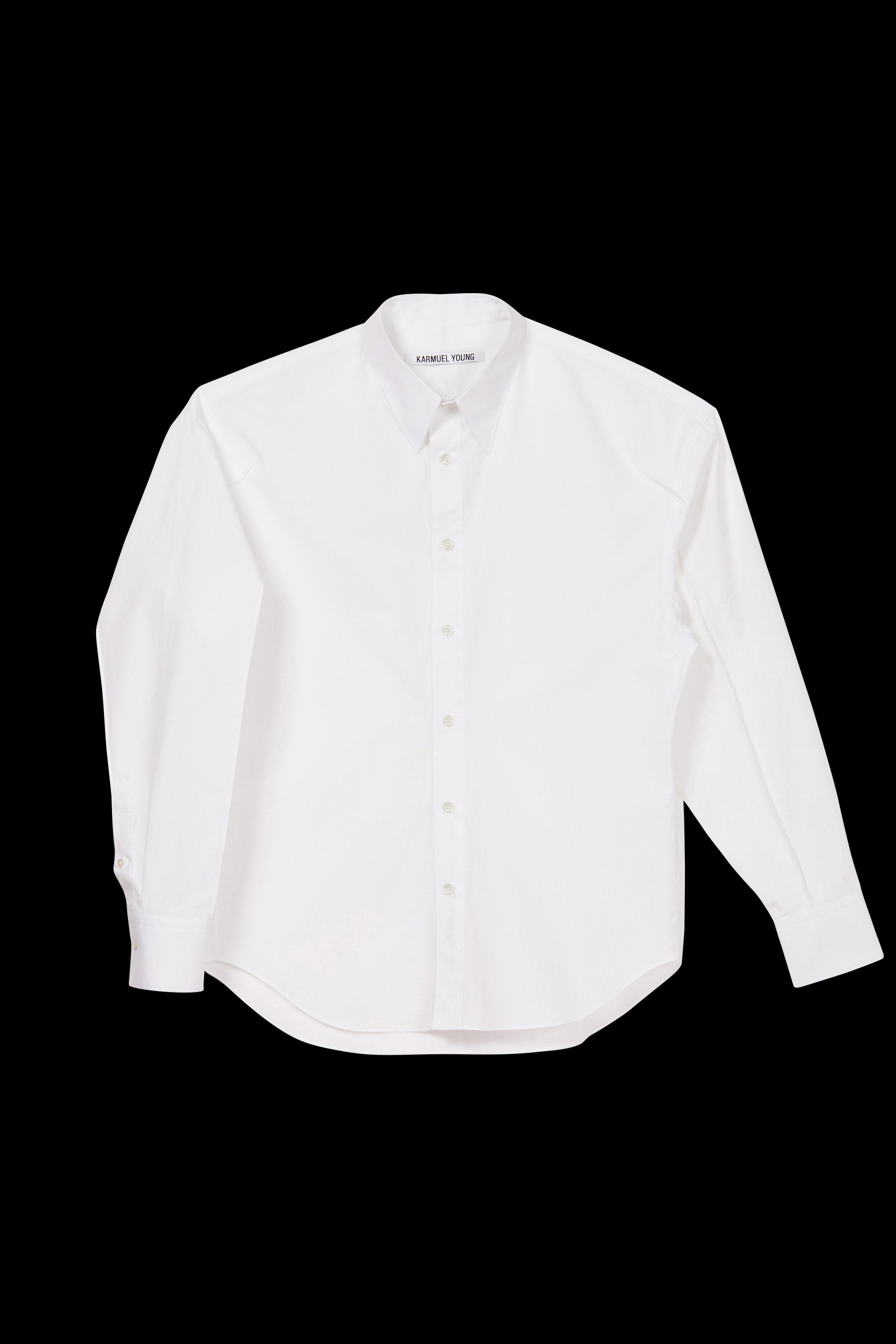 White Cotton Trapezium YZ-plane Shirt