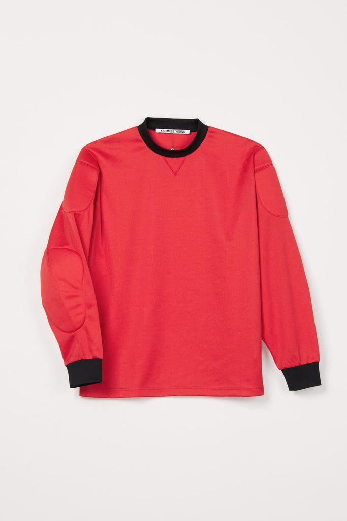 Red Strong Arm Padded Sweatshirt