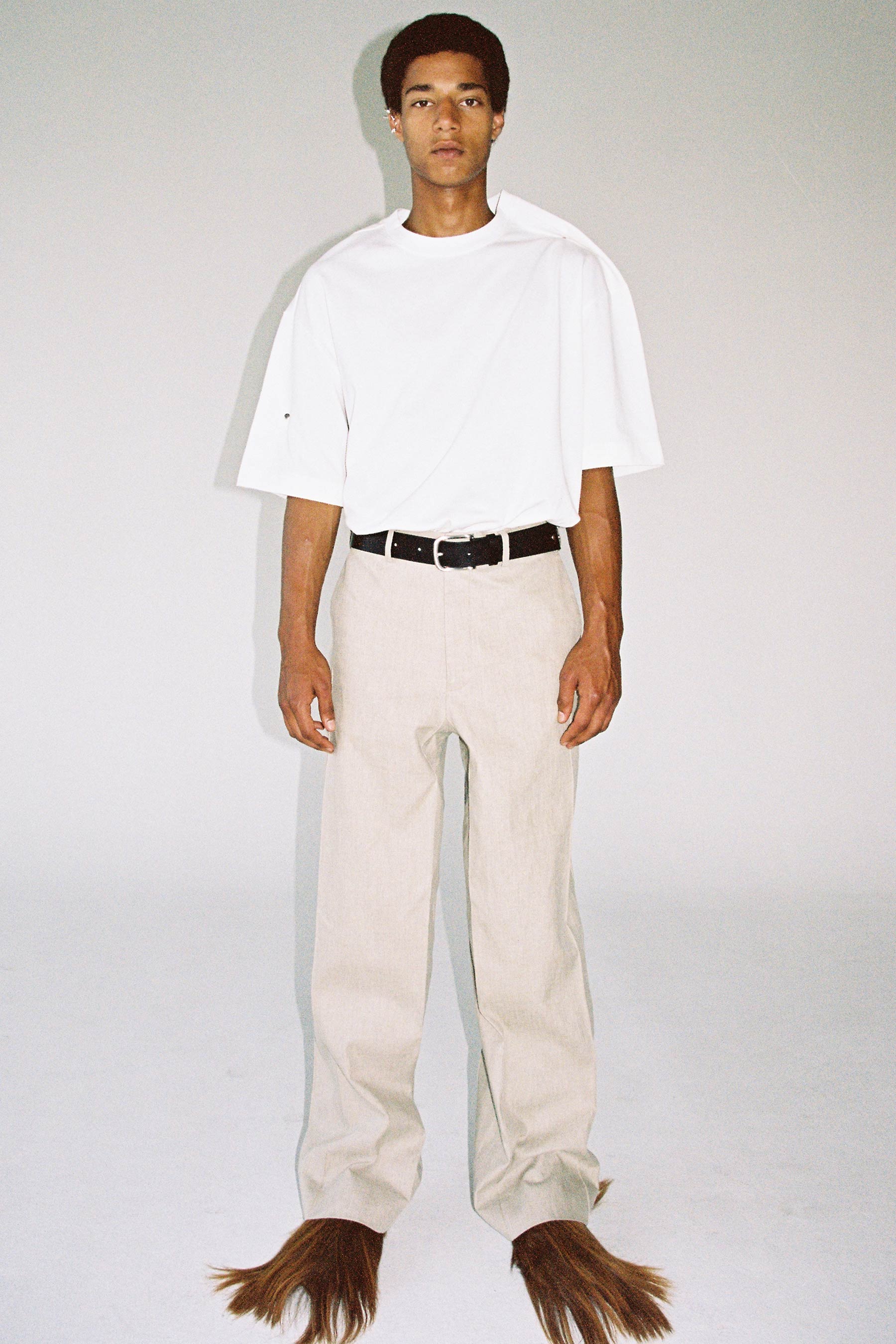 White Cotton Square Rotated T-Shirt