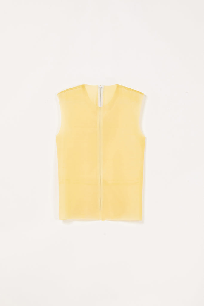 Light Yellow Rubber Second Skin Zipped Vest